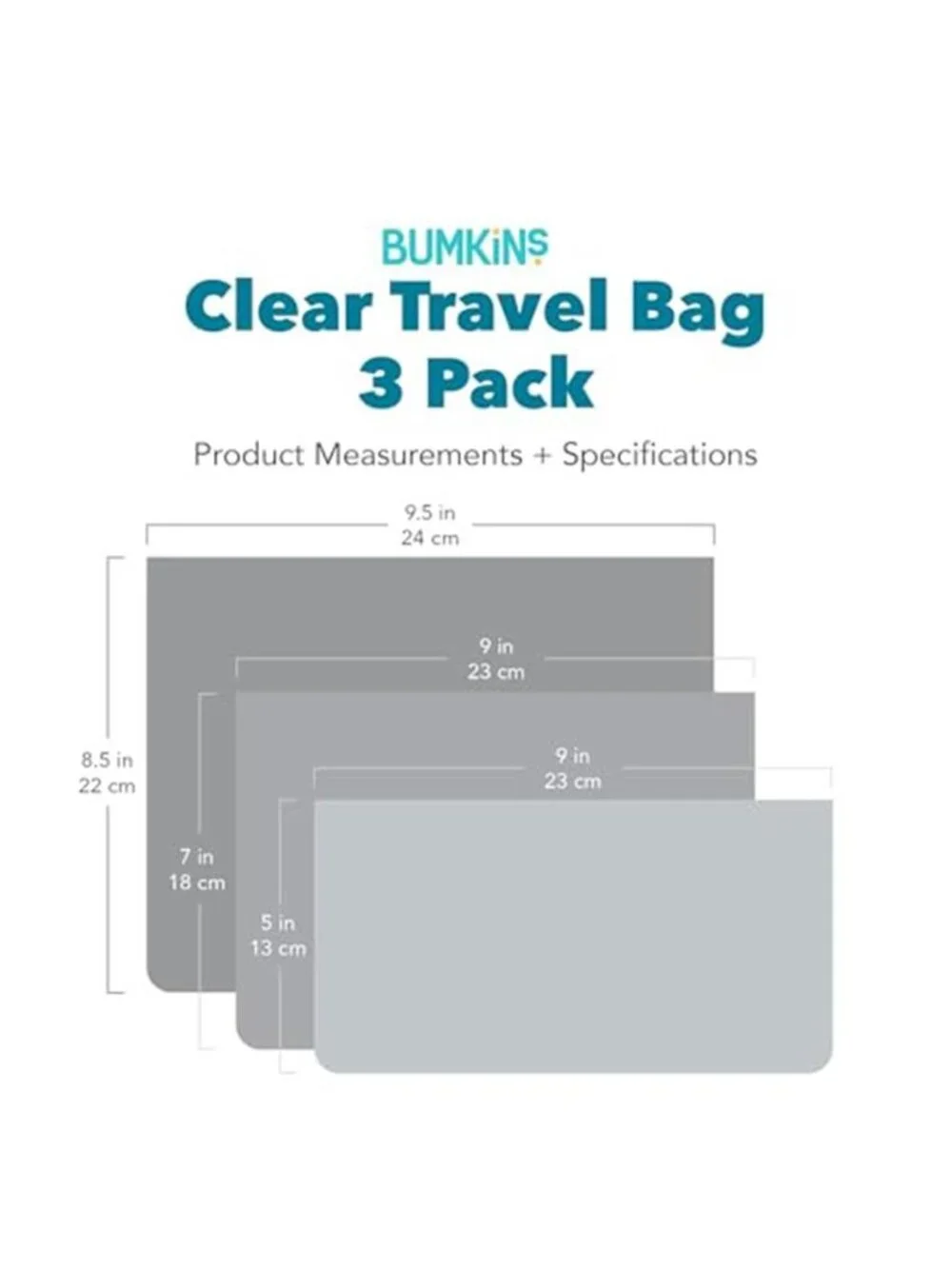 TSA Approved Clear Toiletry Travel Bags Set of 3 Quart Size Zip Pouch Floral Kit